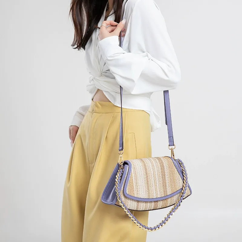 Kalidorexis Woven Flap Crossbody Bag