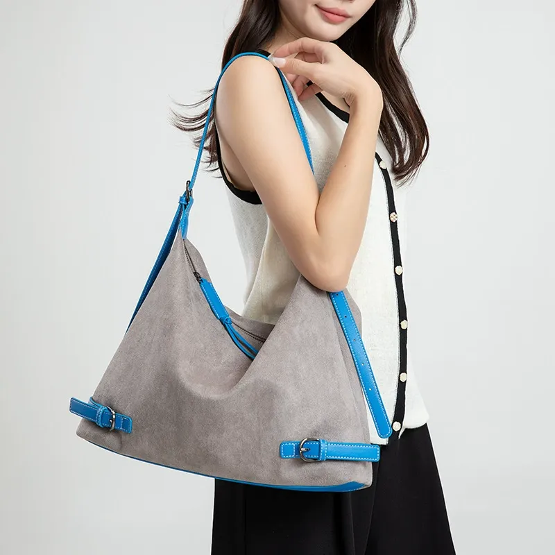 Kalidorexis Suede-Style Hobo Shoulder Bag