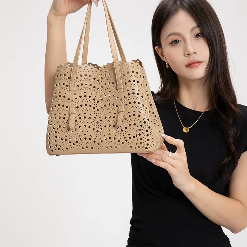 Kalidorexis Perforated Leather Tote Bag