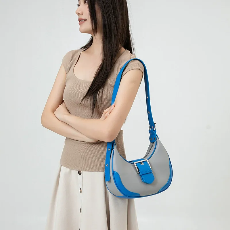 Kalidorexis Contrast Trim Mini Hobo Shoulder Bag