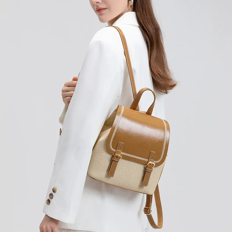 Kalidorexis Woven Leather Mini Backpack