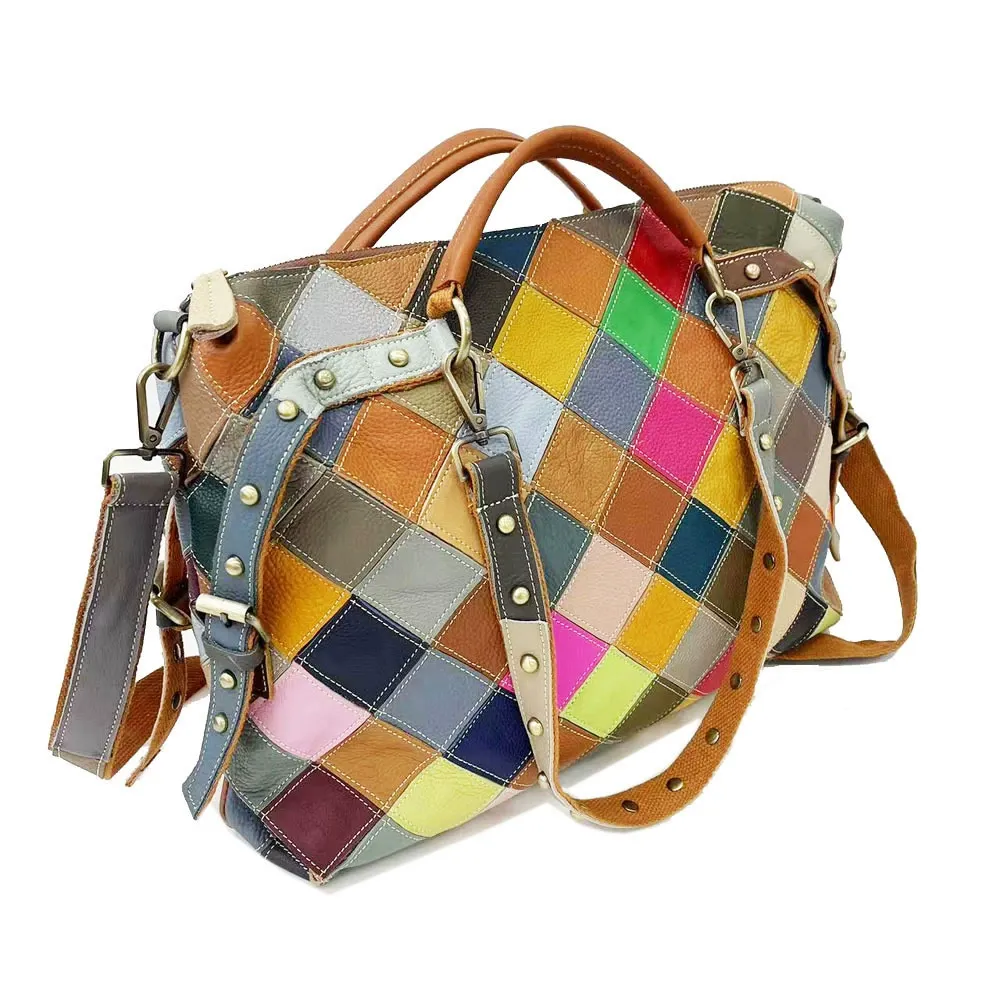 Multicolor Patchwork Carryall Bag