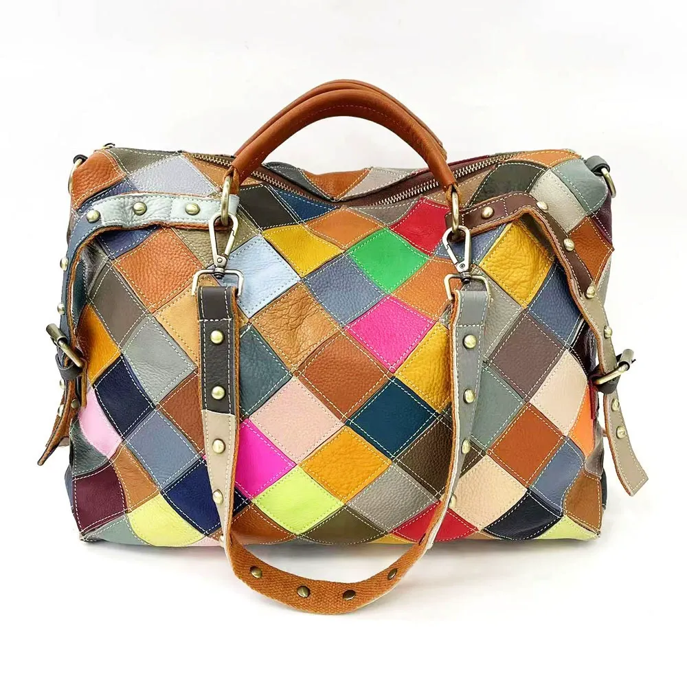 Multicolor Patchwork Carryall Bag
