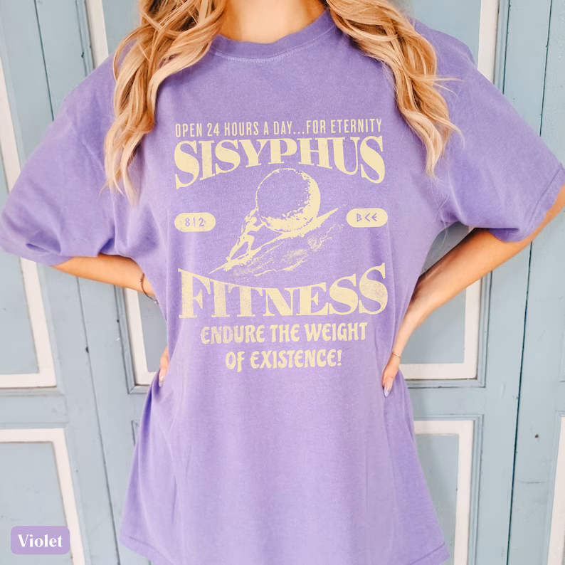Sisyphus Gym Pump Cover Shirt, Greek Mythology Vintage Workout Shirt Lifting Tee, Weightlifting T-shirt Comfort Colors Personal Trainer Gift