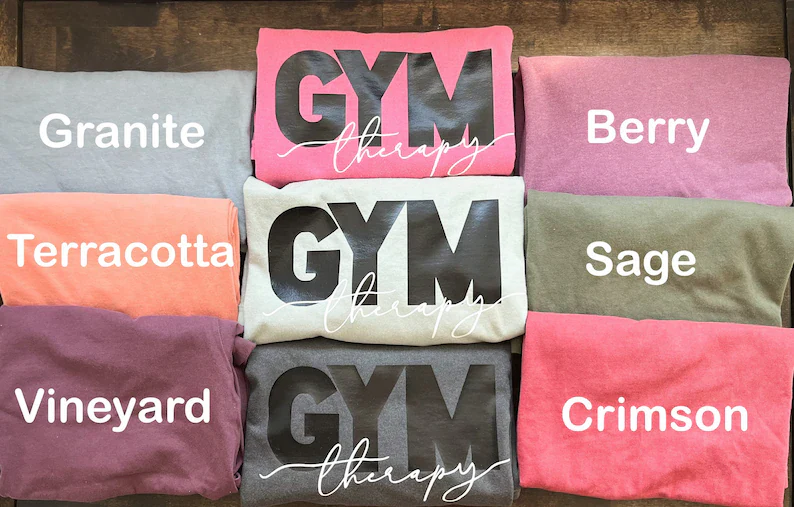 Women’s Workout Shirt - Oversized Gym Shirt - Gym Therapy Shirt - Comfort Colors Gym Shirt - Women Gym Attire - Minimalist Gym Shirt