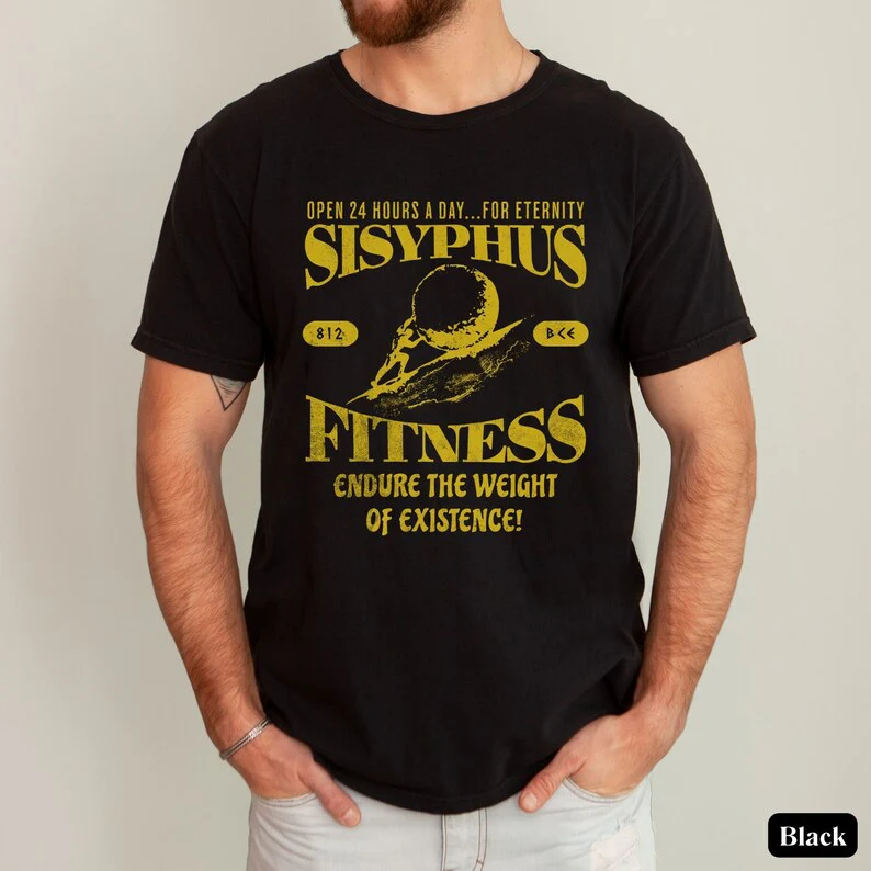 Sisyphus Gym Pump Cover Shirt, Greek Mythology Vintage Workout Shirt Lifting Tee, Weightlifting T-shirt Comfort Colors Personal Trainer Gift