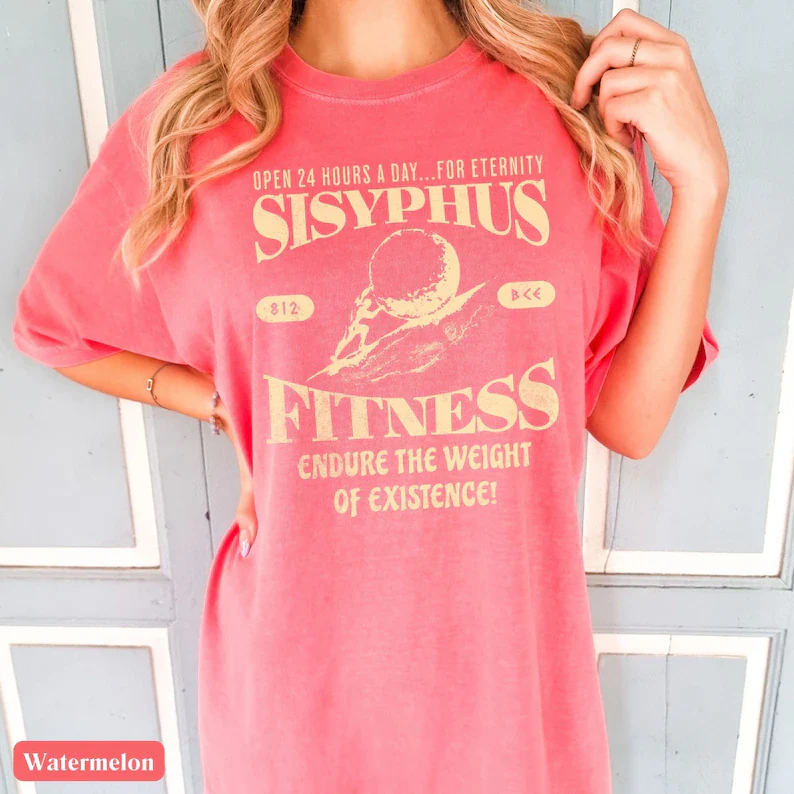 Sisyphus Gym Pump Cover Shirt, Greek Mythology Vintage Workout Shirt Lifting Tee, Weightlifting T-shirt Comfort Colors Personal Trainer Gift