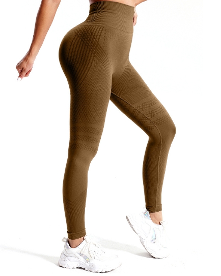 European and American sexy lines, hip lifting sports leggings, women's high waisted elastic fitness pants