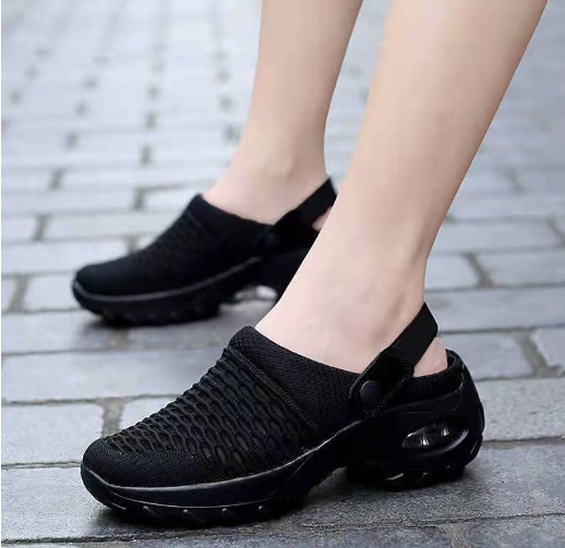 Mesh, mesh fabric, foot cover, plus size slippers, half support sandals, double-sided wear