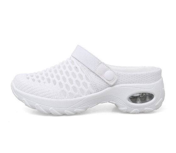 Mesh, mesh fabric, foot cover, plus size slippers, half support sandals, double-sided wear