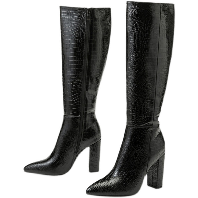 Ladies' European and American Fashion Women's Boots Large Women's Leather Boots
