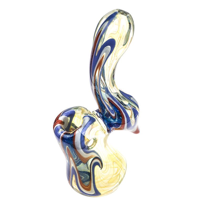 Swirl Pattern Glass Sherlock Bubbler