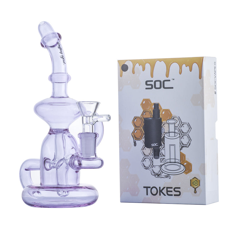 Mini Hanger Recycle Dab Rig w/ SOC Tokes Vaporizer Set
