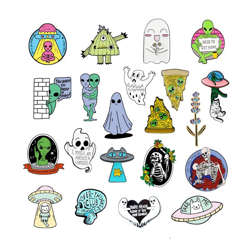 Creative Alien Enamel Pin