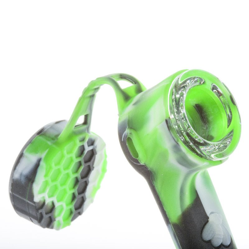 Colorful Silicone Pipe w/ Lid (Random Color)