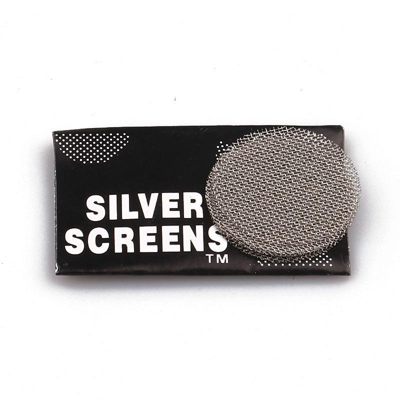 Silver Smoking Pipe and Bong Screen Filters - 100 Packs (5 Screens Each)
