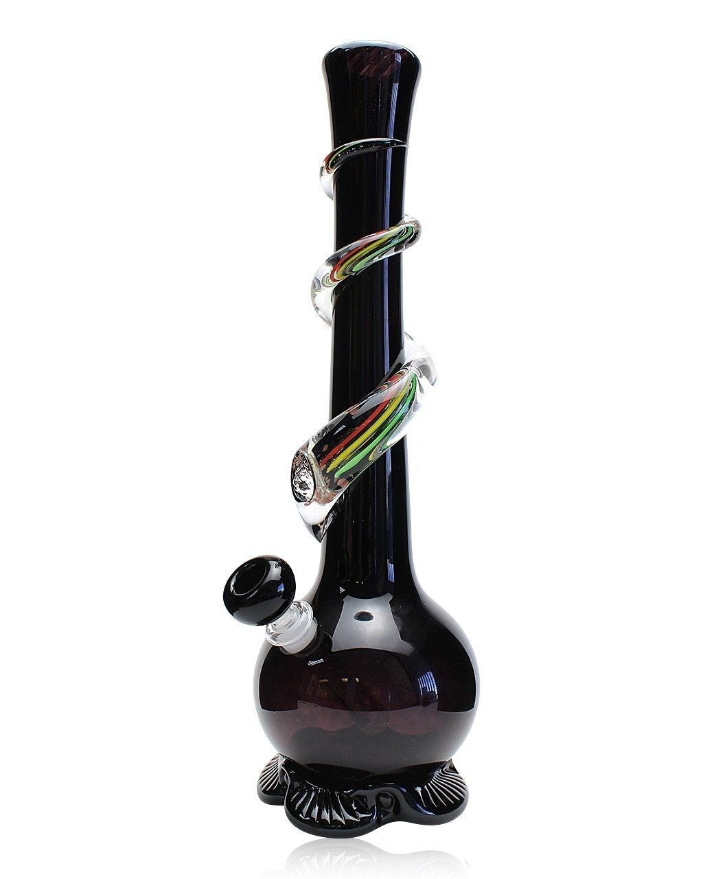 Noble Glass Medium Rasta Wrapped Soft Glass Bong