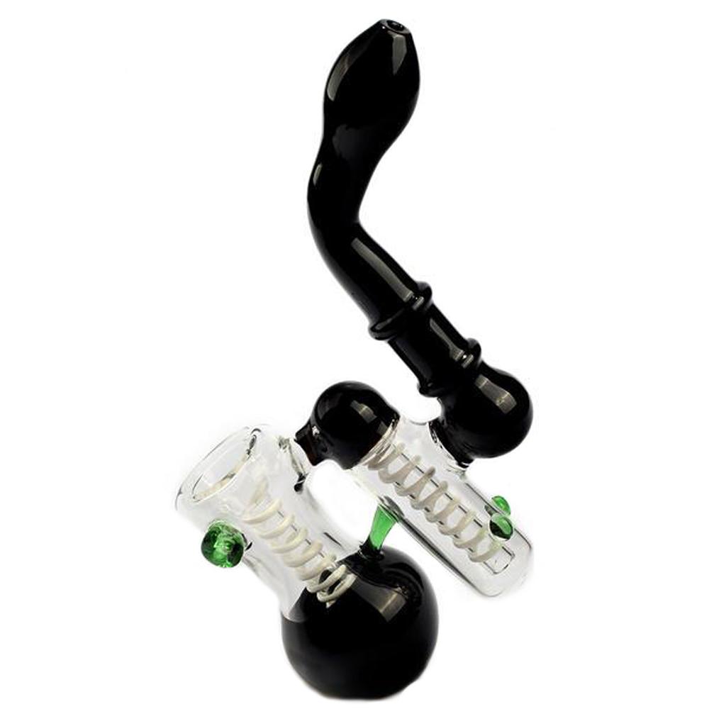 Two Tone Glass Pipe and Double Chamber Bubbler Set