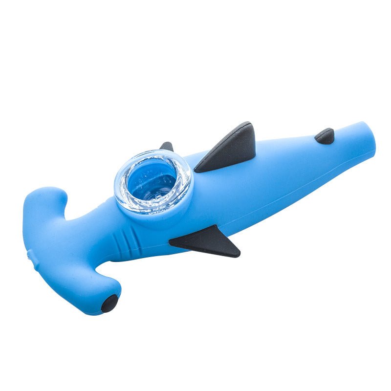 Shark Silicone Hand Pipe (Random Color)