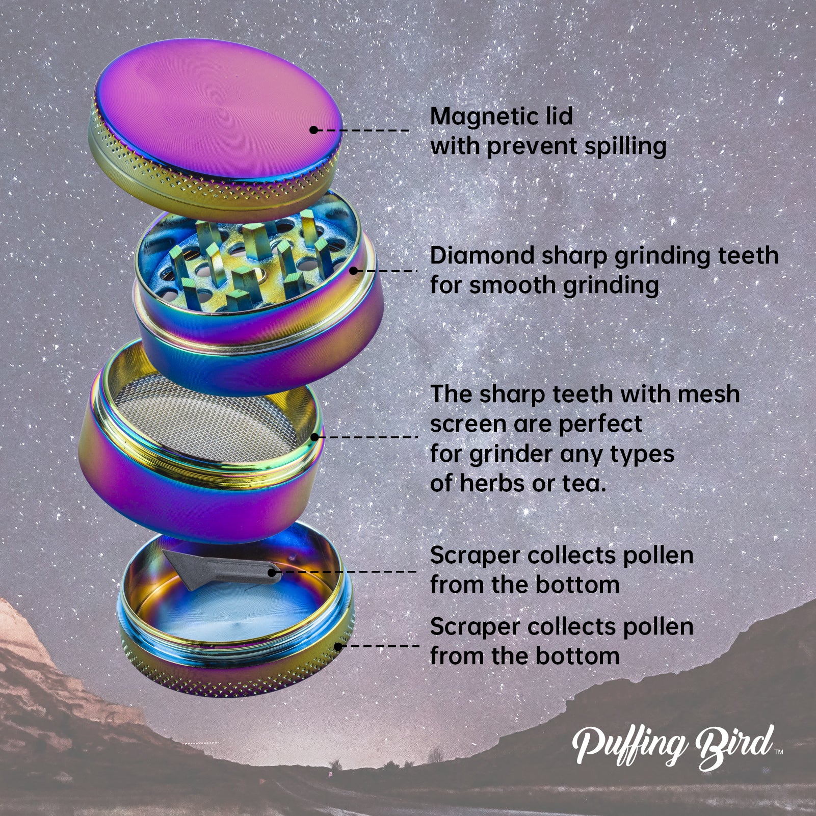 PUFFING BIRD Wooden Stash Box with Lock and key-Organiz Your Accessories