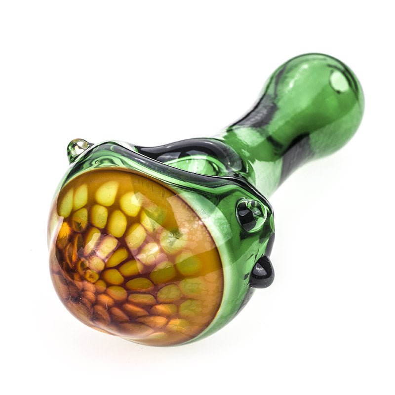 Honeycomb Green Glass Pipe