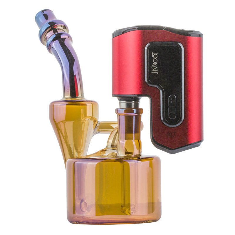 Dual Chamber Recycler Dab Rig w/ Lookah Q7 Electric Dab Nail Set