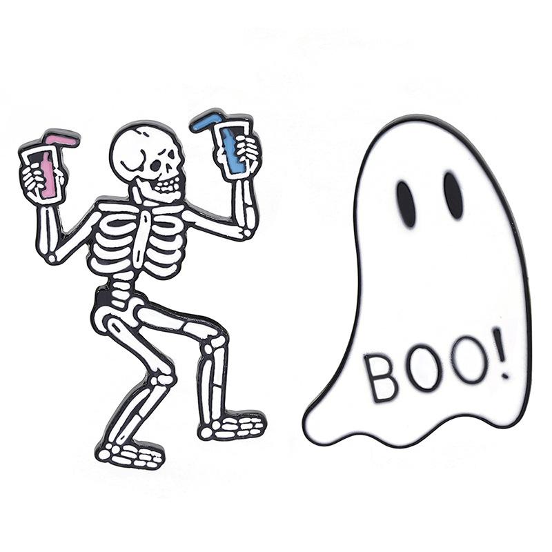 Skull Ghost Enamel Pin
