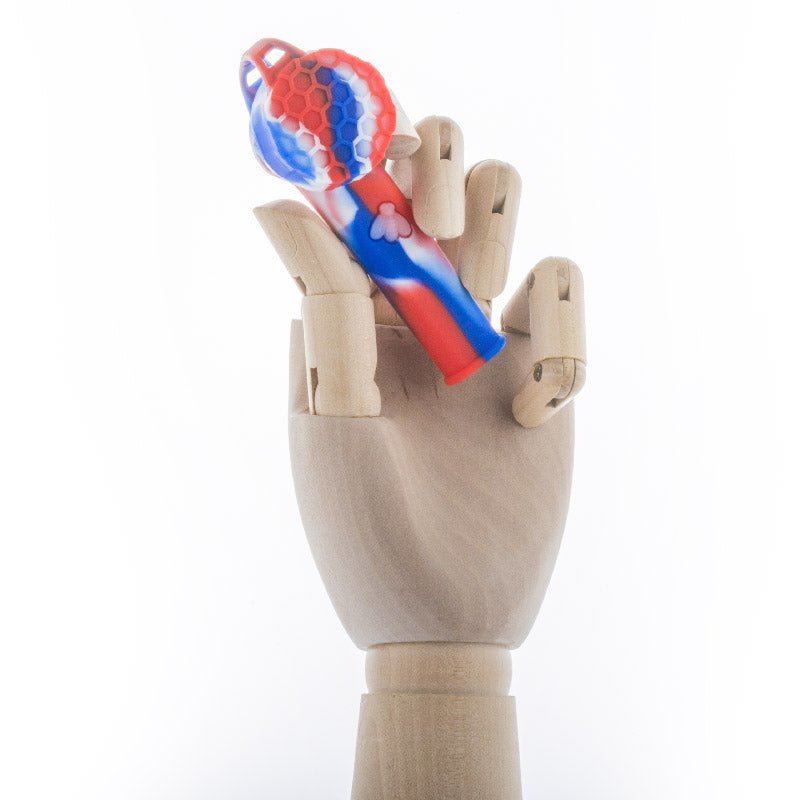 Colorful Silicone Pipe w/ Lid (Random Color)