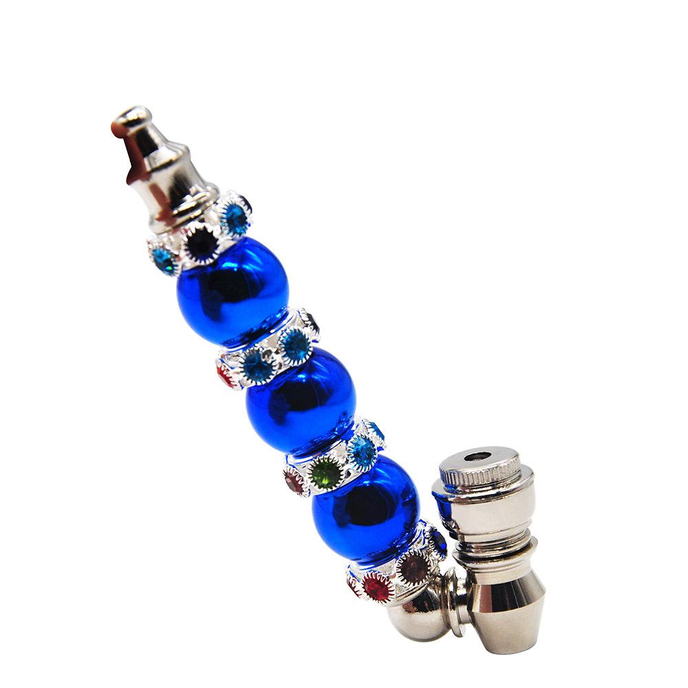 Blue Enamel Gem Metal Pipe