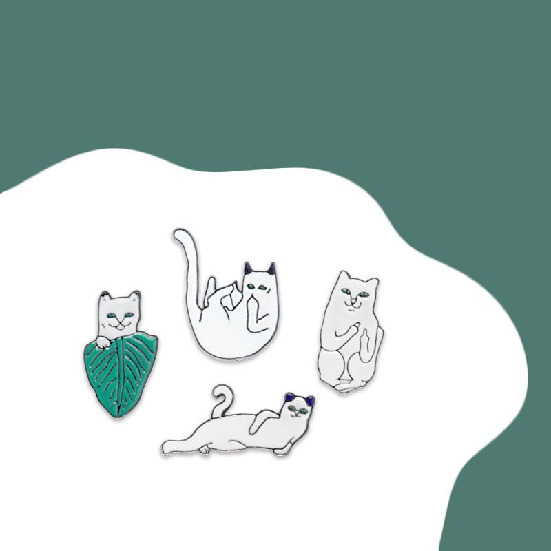 Cartoon Cat Enamel Pin