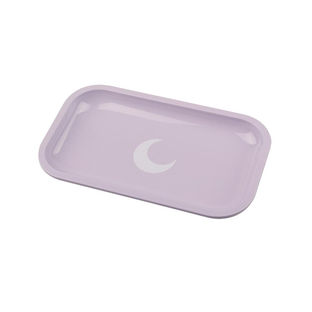 Moon Metal Cigarette Storage Rolling Tray(Random Color)