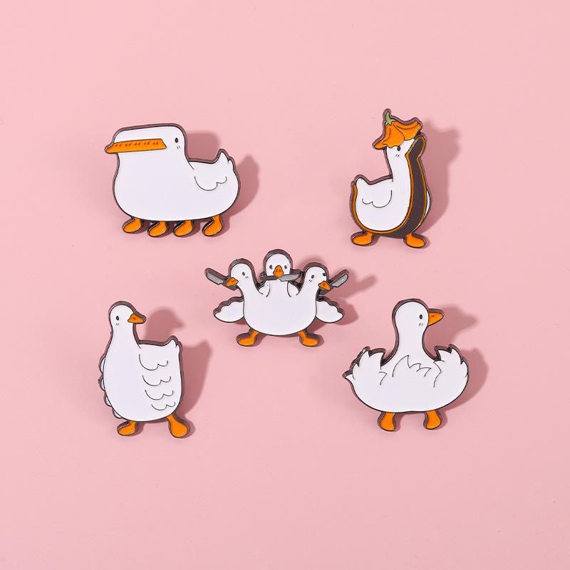 Cute Duck Zinc Alloy Enamel Pin