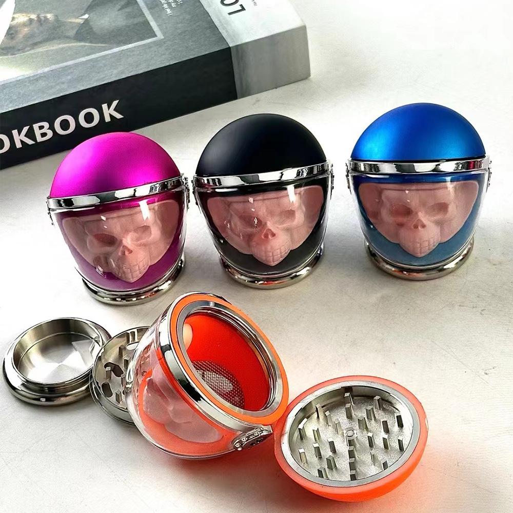 80MM Four-Layer Astronaut Skull Zinc Alloy Grinder