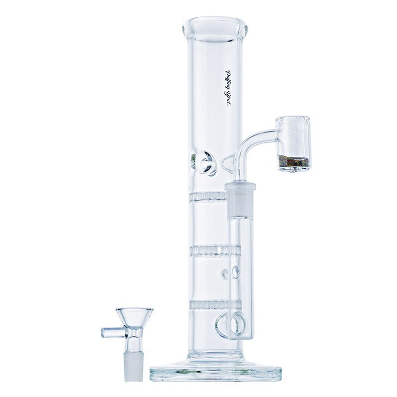 Honeycomb Perc Bong w/ Thermochromic Quartz Banger Set