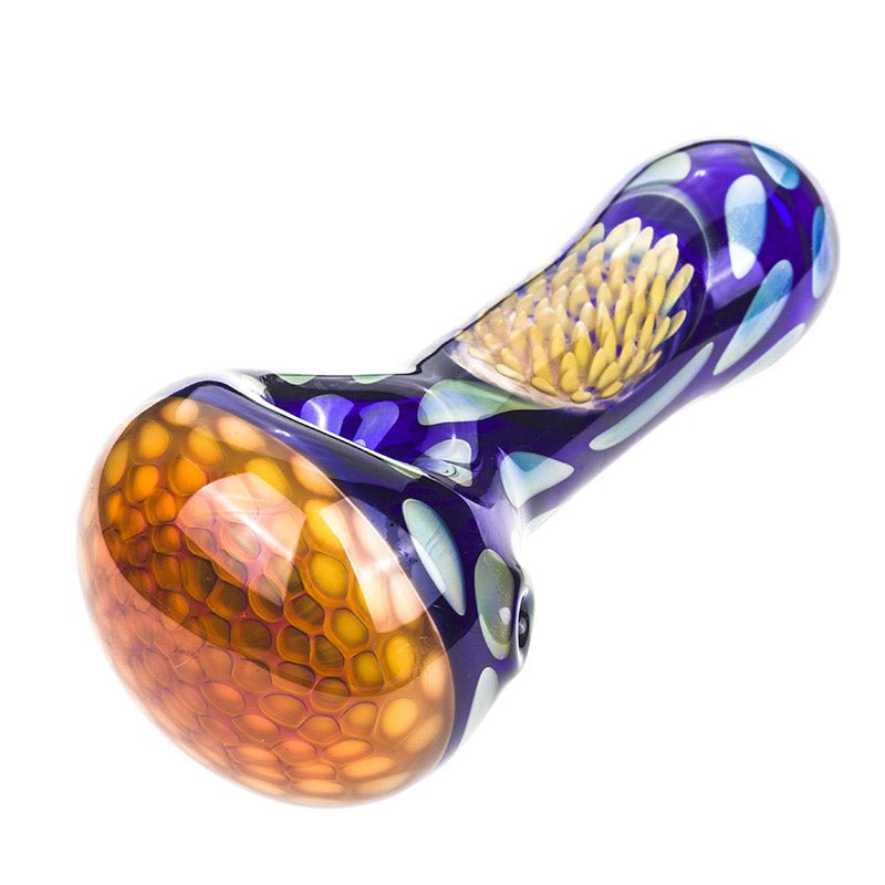 Spotted Honeycomb Glass Pipe - PuffingBird
