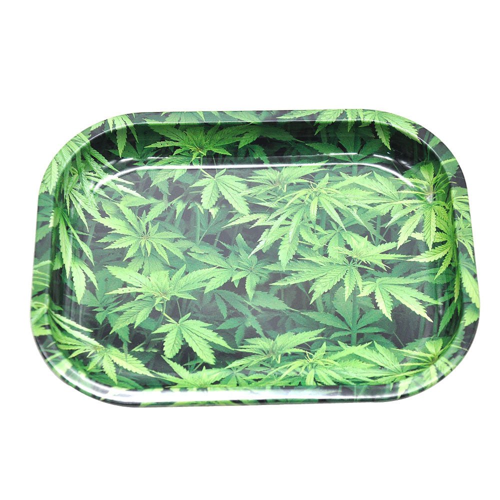 Weed Leaves Theme Rolling Tray
