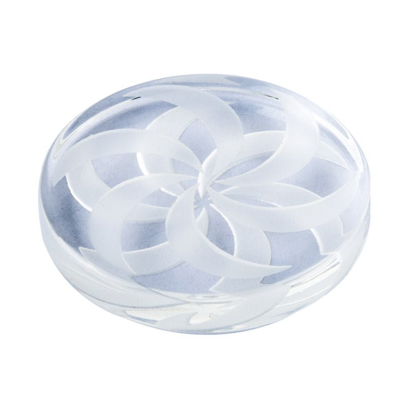 White Vortex Quartz Channel Cap 40mm