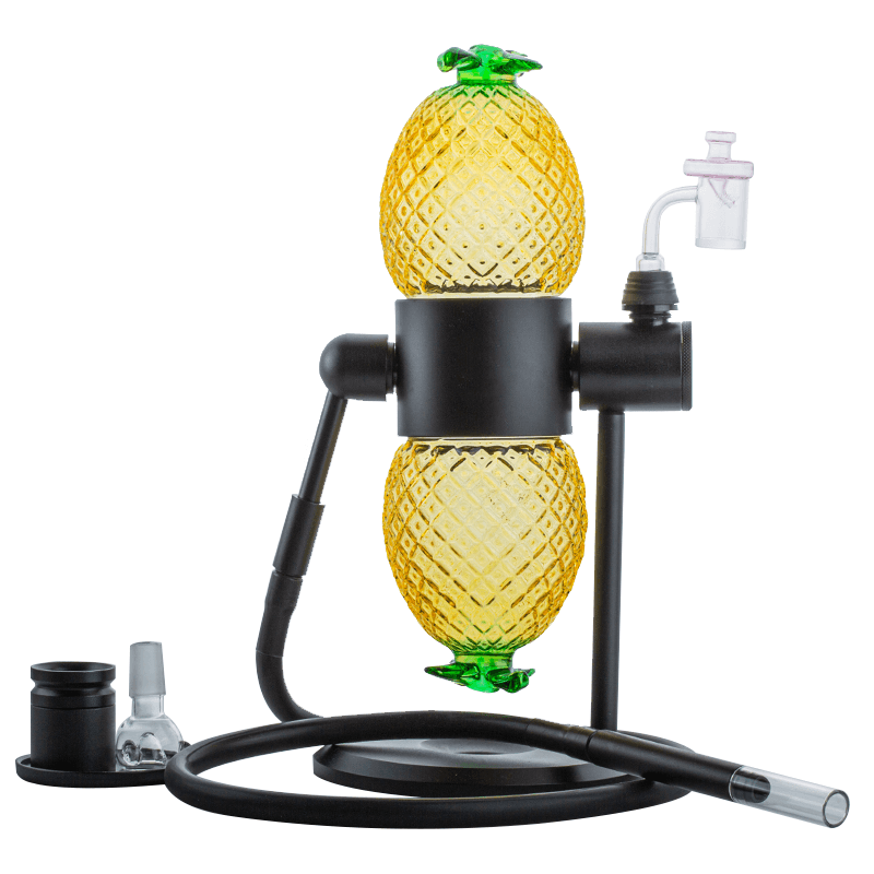 Pineapple Gravity Bong w/ Quartz Banger Carb Cap Set