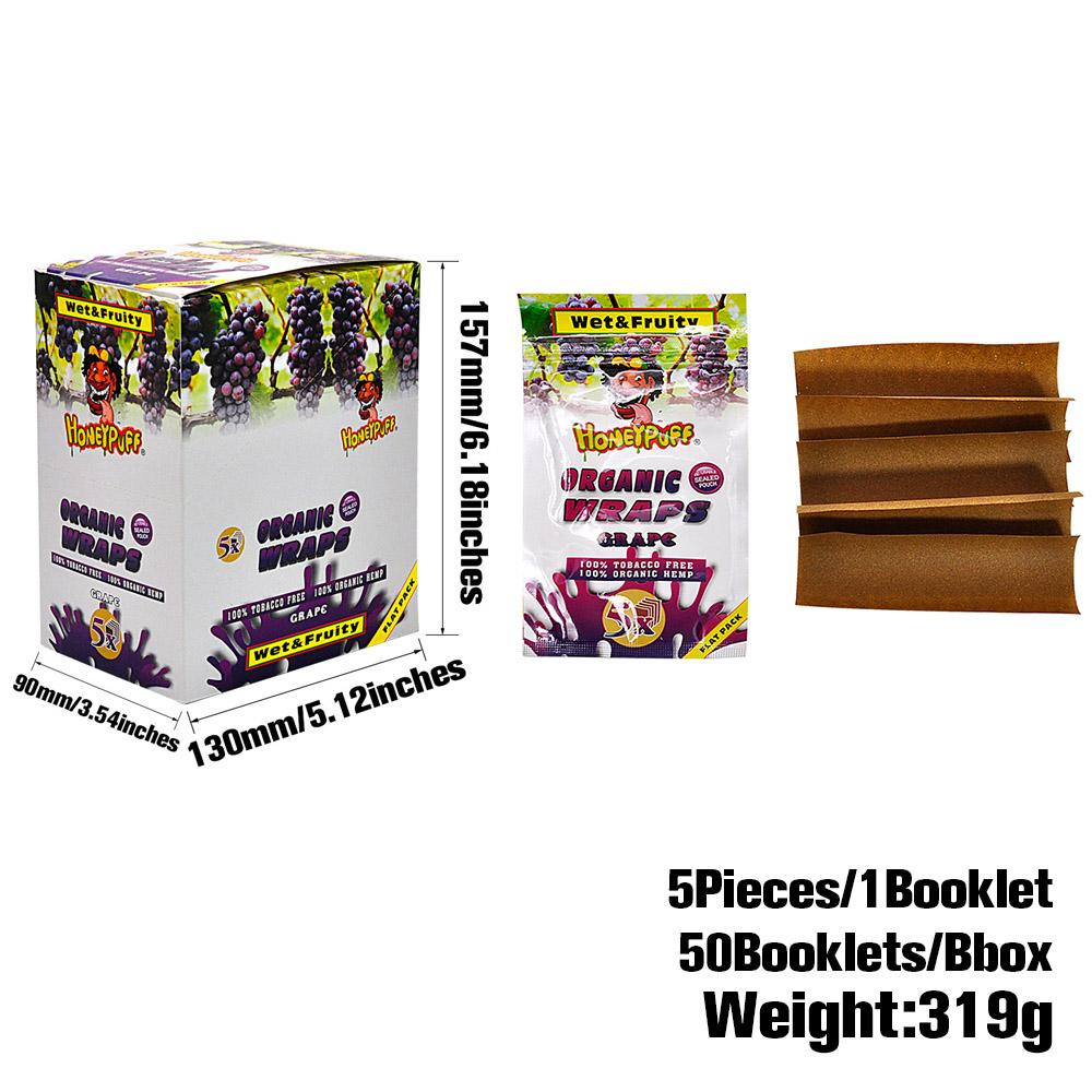 HoneyPuff Grape Organic Rolling Papers - 50 Packs