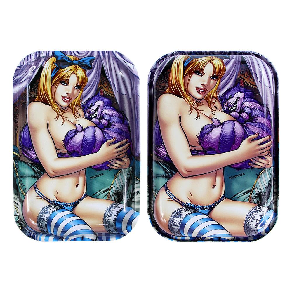 Colorful Metal Cigarette Storage Rolling Tray