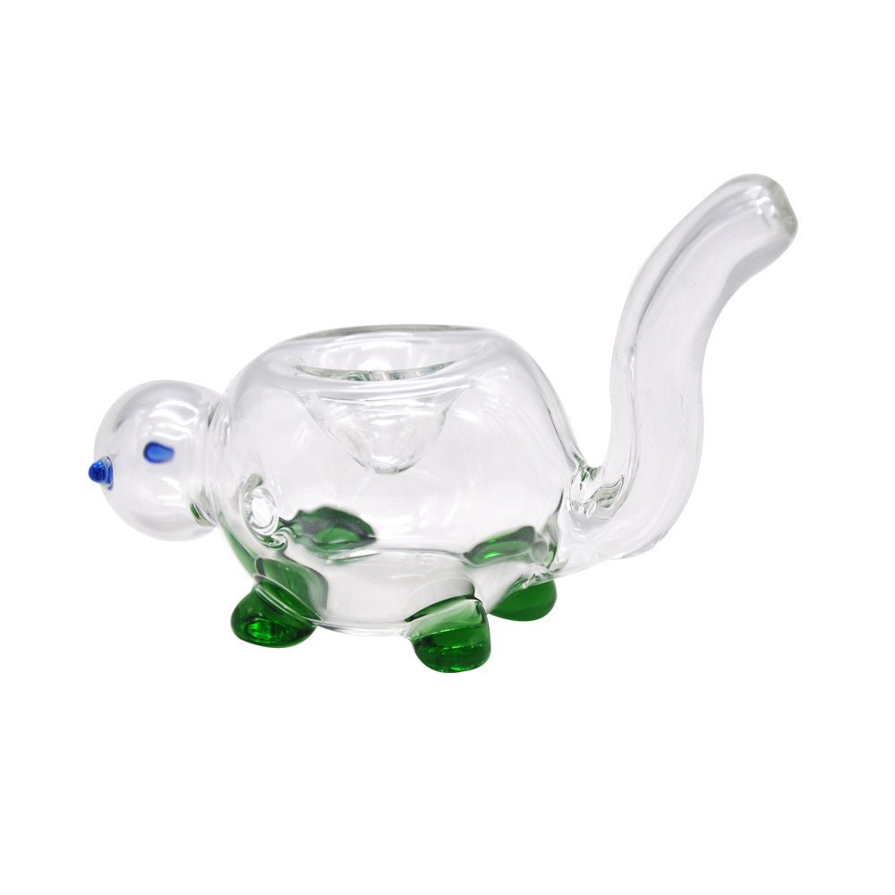 Turtle Clear Glass Hand Pipe