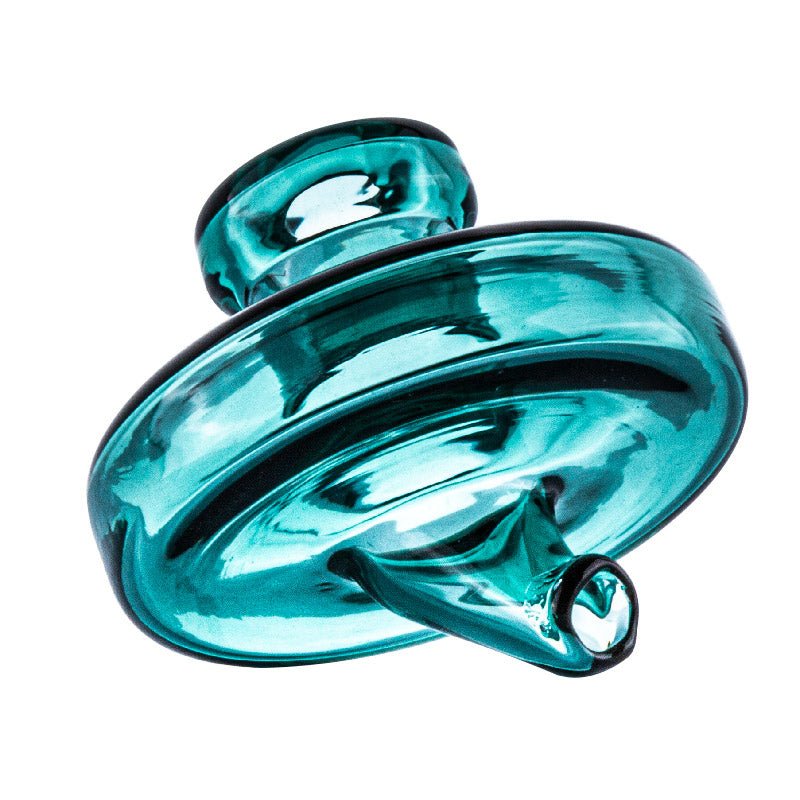 Blue Disc Glass Carb Cap