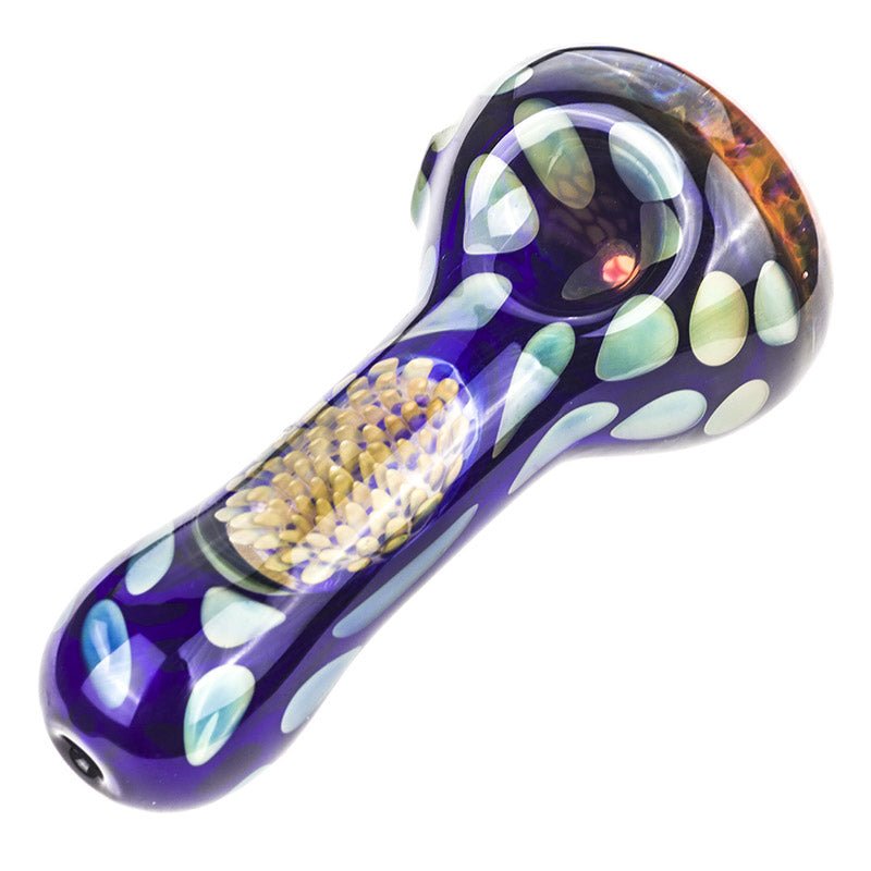 Spotted Honeycomb Glass Pipe - PuffingBird