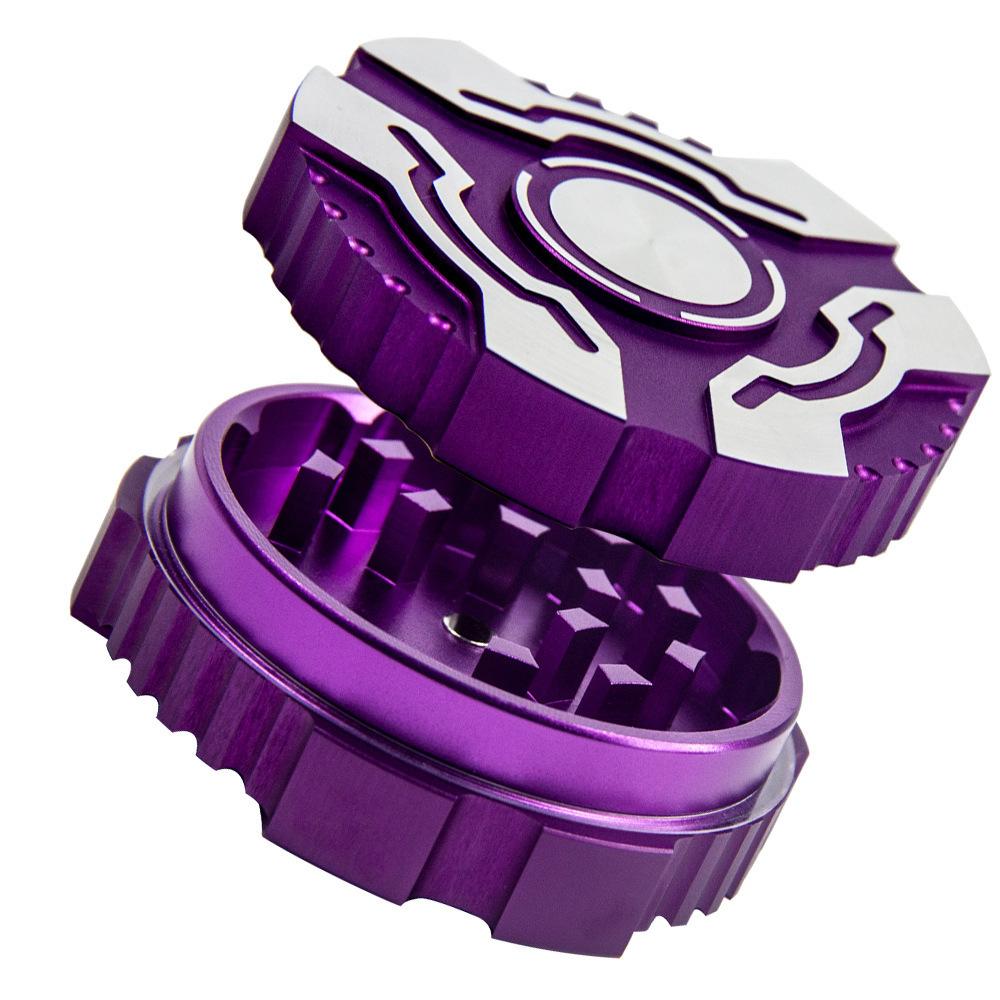 65mm Aluminum Alloy Two-Layer Shield Shape Herb Grinder