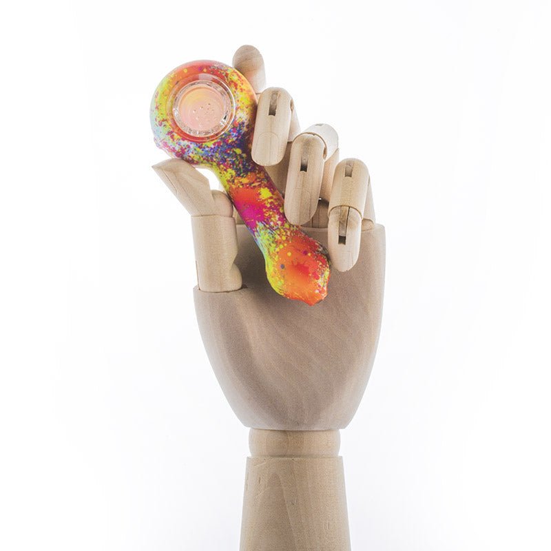 Paint-Splattered Silicone Spoon Pipe