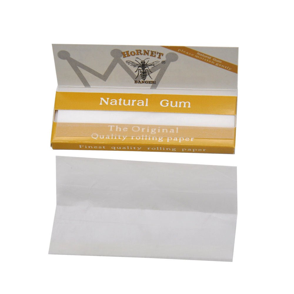 Hornet Organic Unrefined Hemp Rolling Paper Box of 24 Booklets/2400 sheets