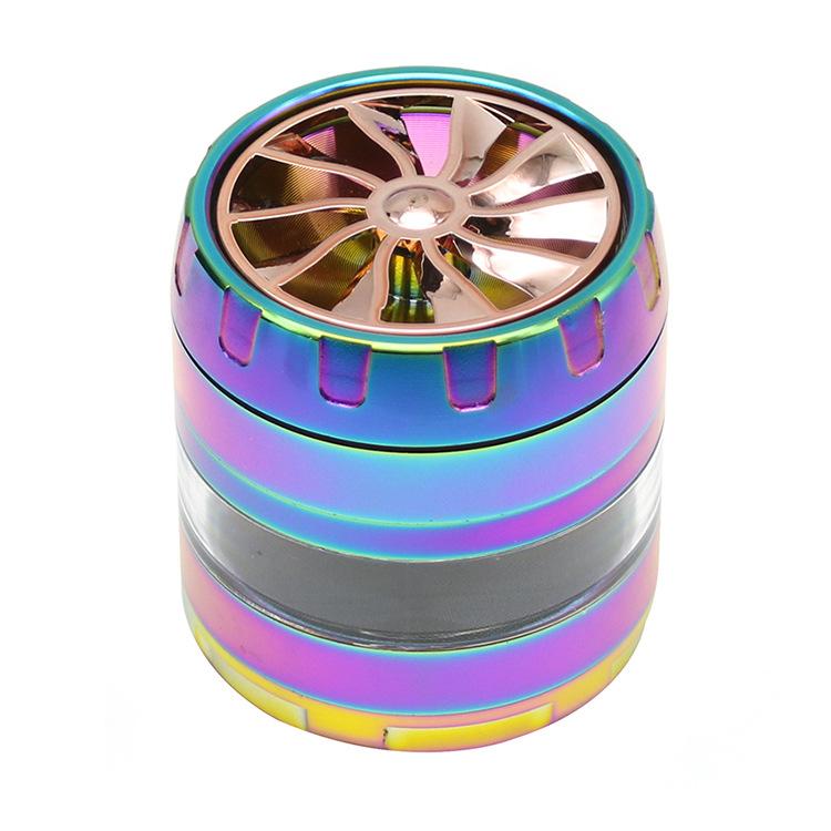 Blade Cover Zinc Alloy Weed Grinder 4 Layer