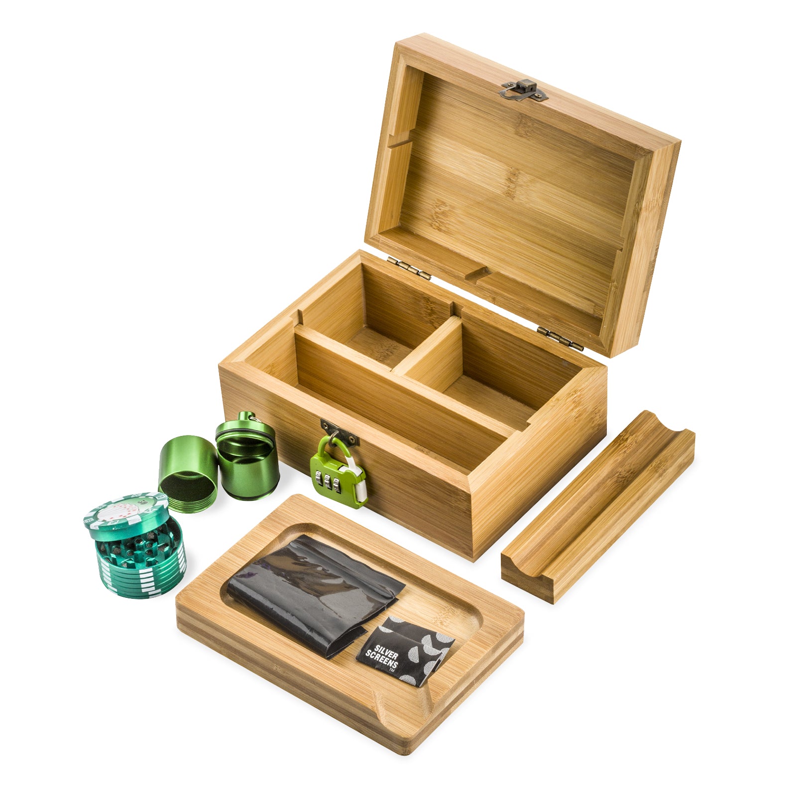PUFFING BIRD Wooden Stash Box with Lock and key-Organiz Your Accessories