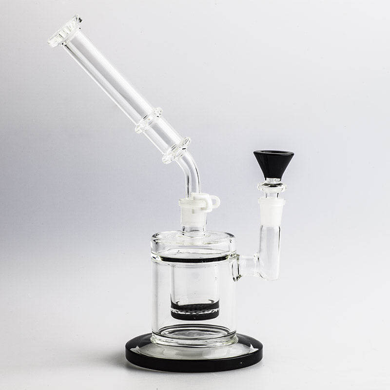 Clear Glass Honeycomb Perc Bong
