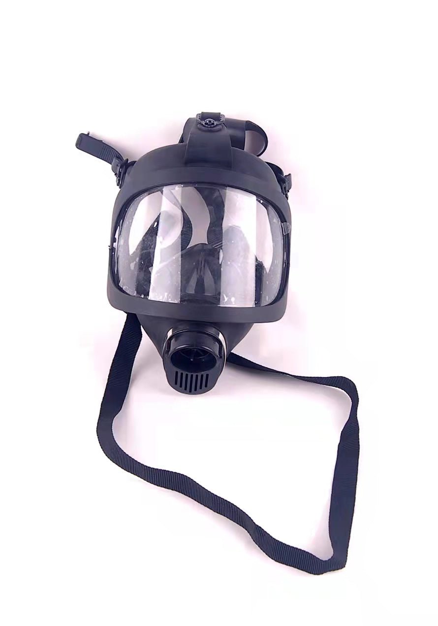 Black Full Face Silicone Gas Mask Bong w/ Water Pipe